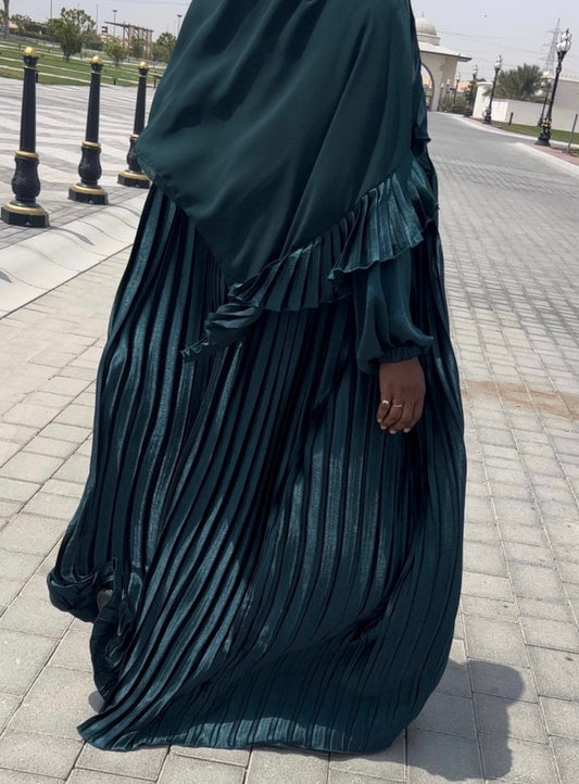 Laila Satin Pleated Abaya