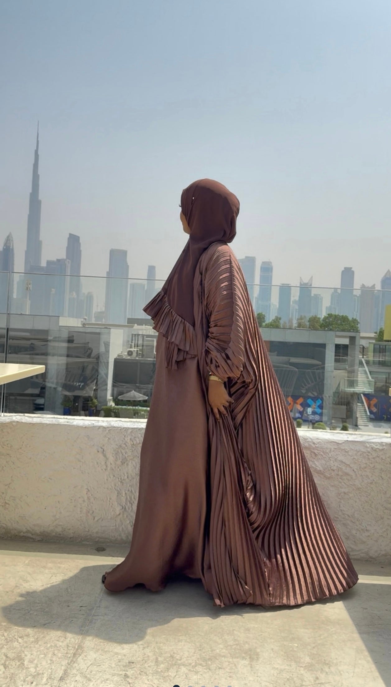 Khadijah Satin Pleats Set