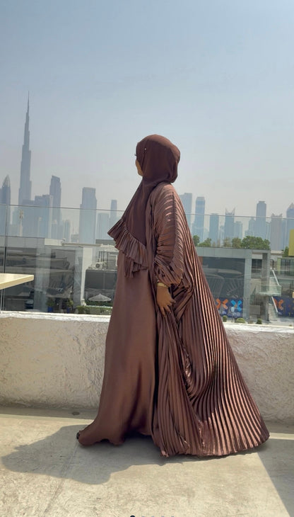 Khadijah Satin Pleats Set