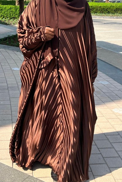 Khadijah Satin Pleat Abaya