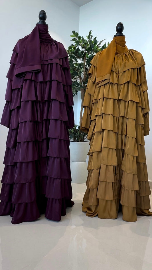 Hayat Tier Ruffle Abaya
