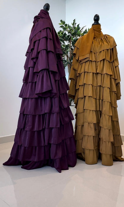 Hayat Tier Ruffle Abaya
