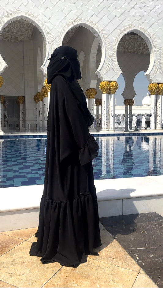 Najeeha Ruffle Abaya Set