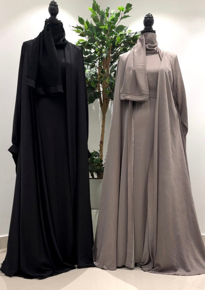 Rasheeda Tie Sleeves Abaya Set