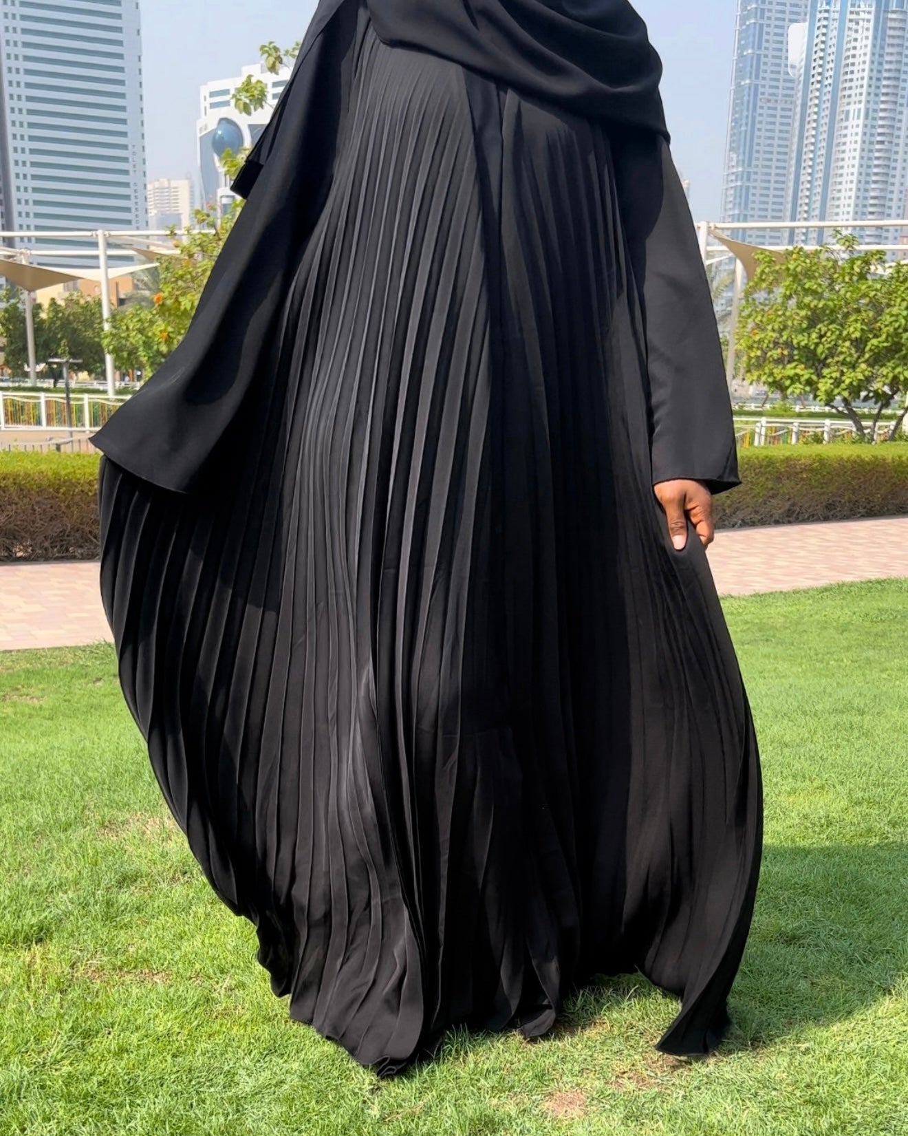 Zaynab Pleated Swing Abaya