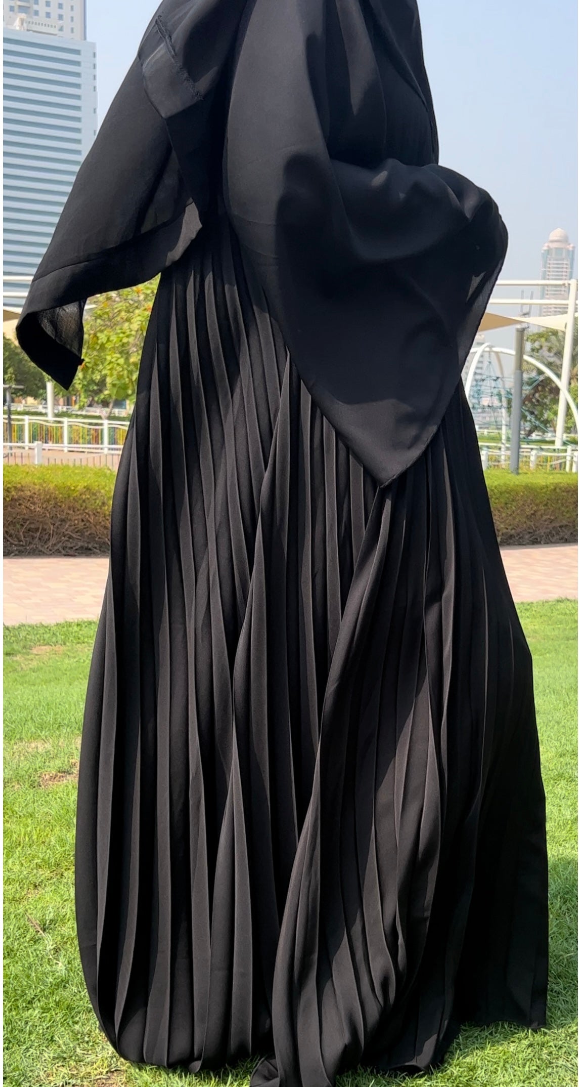 Zaynab Pleated Swing Abaya