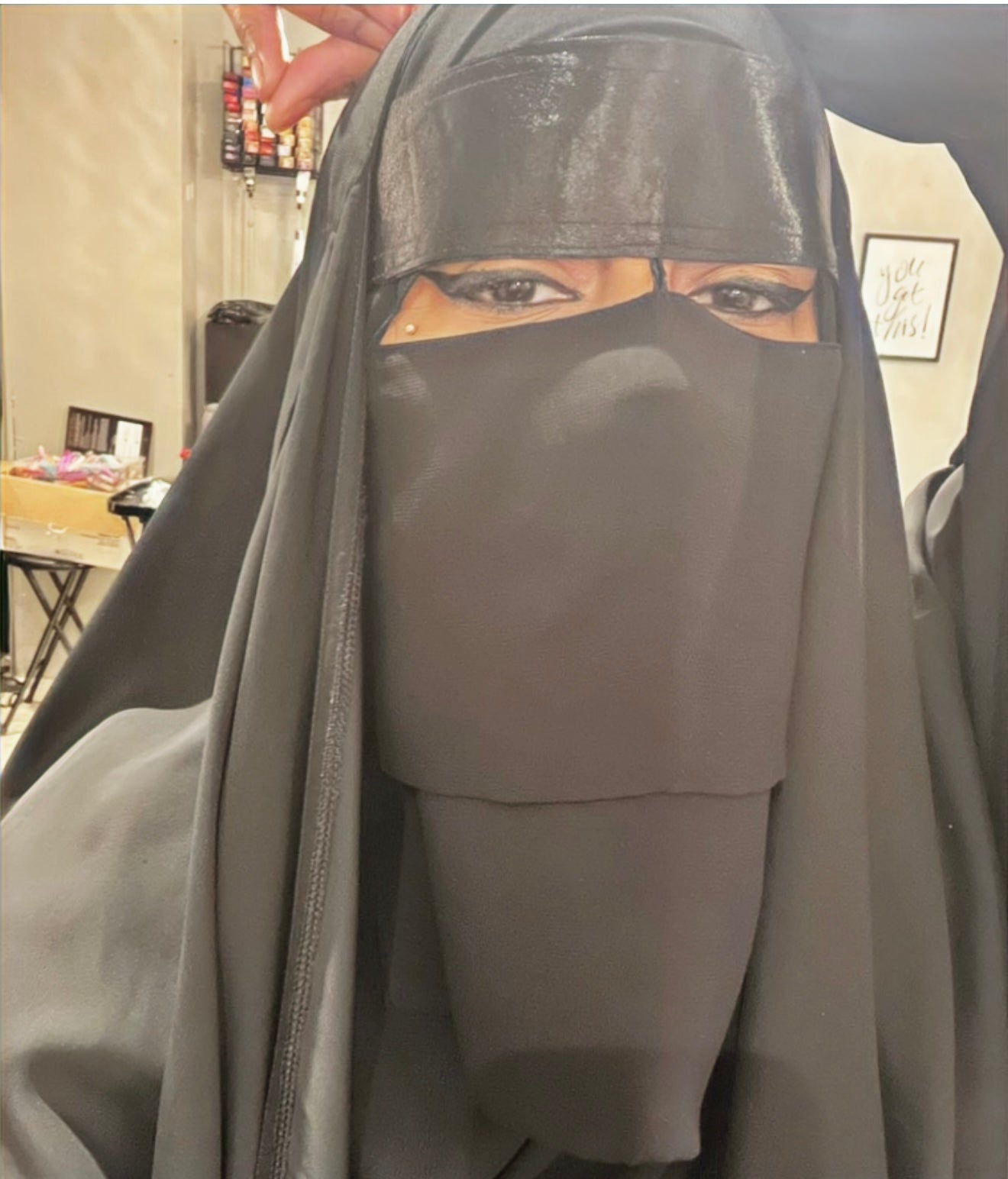 Satin 2 layer Niqab